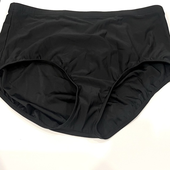 Swim Solutions Plus Size Mid-Rise Tummy-Control Swim Bottoms Black Size 22W New - Picture 11 of 14
